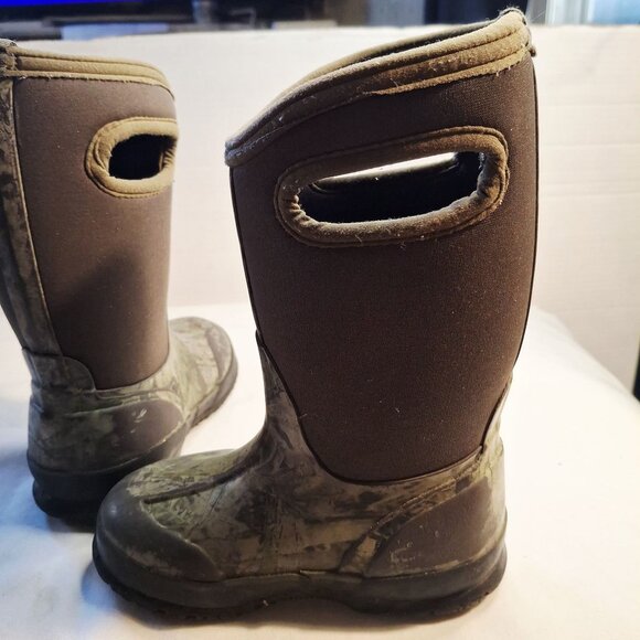 Kids Bogs Classic Mossy Oak Waterproof Boots Size 10 US - Picture 7 of 8